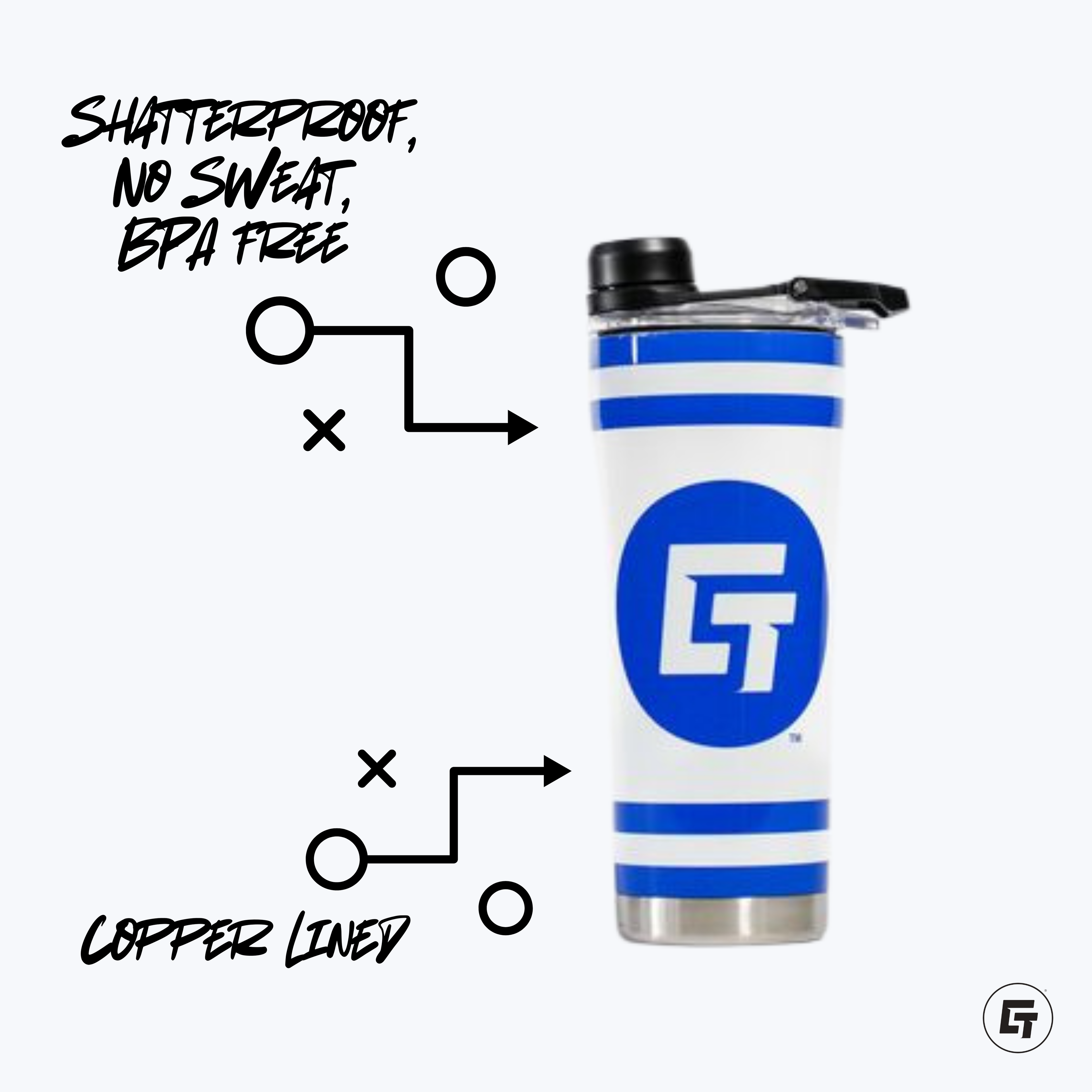 Cali Slingers White Shaker Bottle