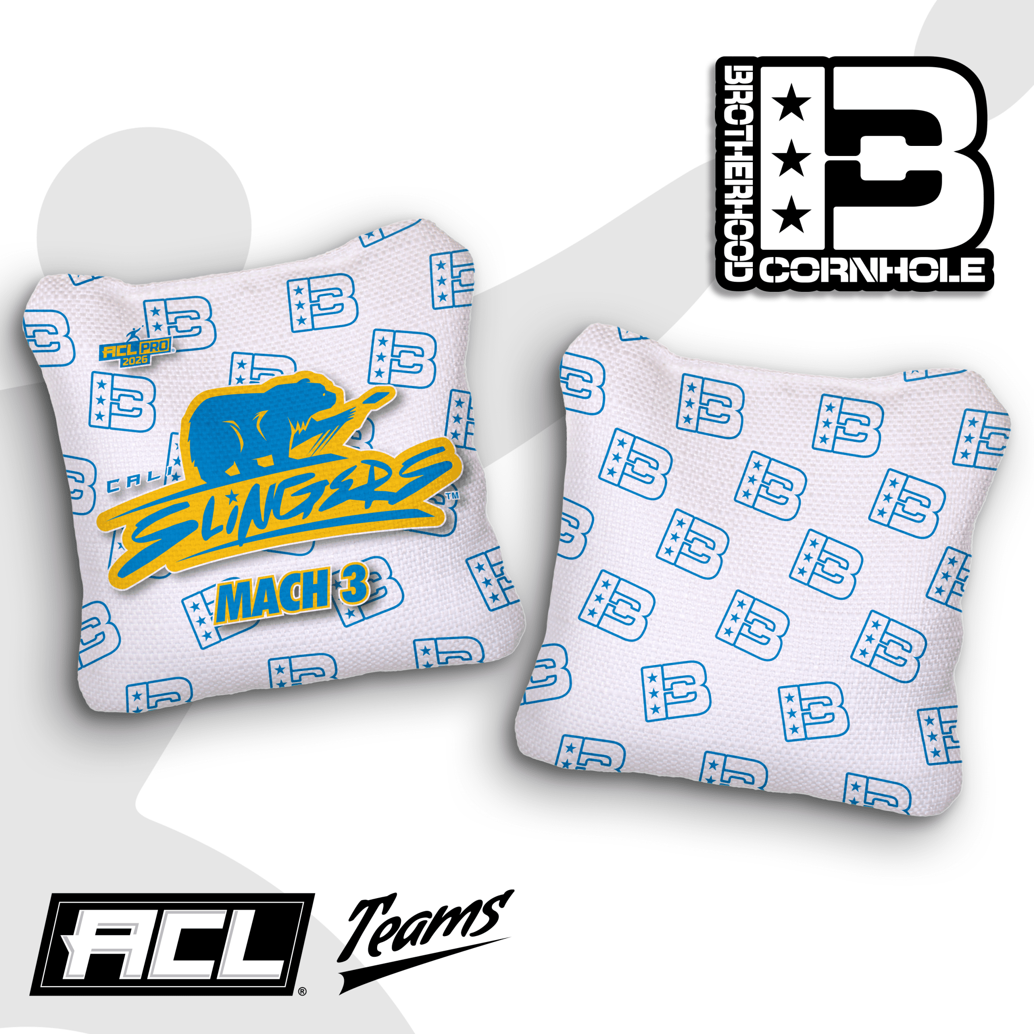2026 Brotherhood Cornhole Multiple Bag Series "Cali Slingers" - ACL Pro Stamped Cornhole Bags - SET OF 4 BAGS