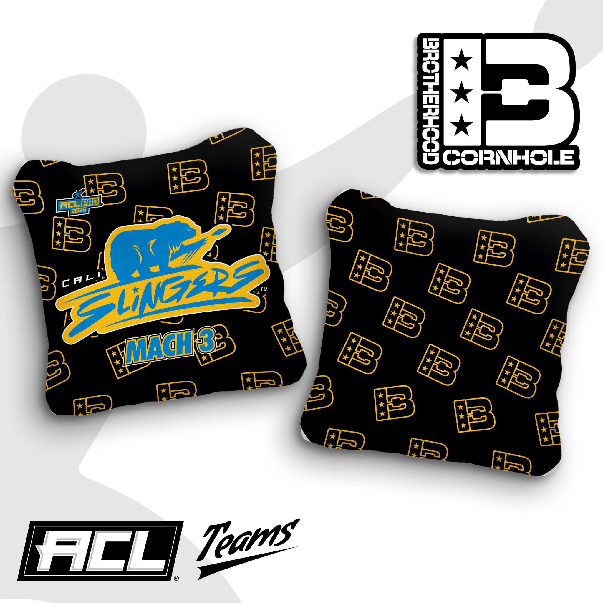 2026 Brotherhood Cornhole Multiple Bag Series "Cali Slingers" - ACL Pro Stamped Cornhole Bags - SET OF 4 BAGS