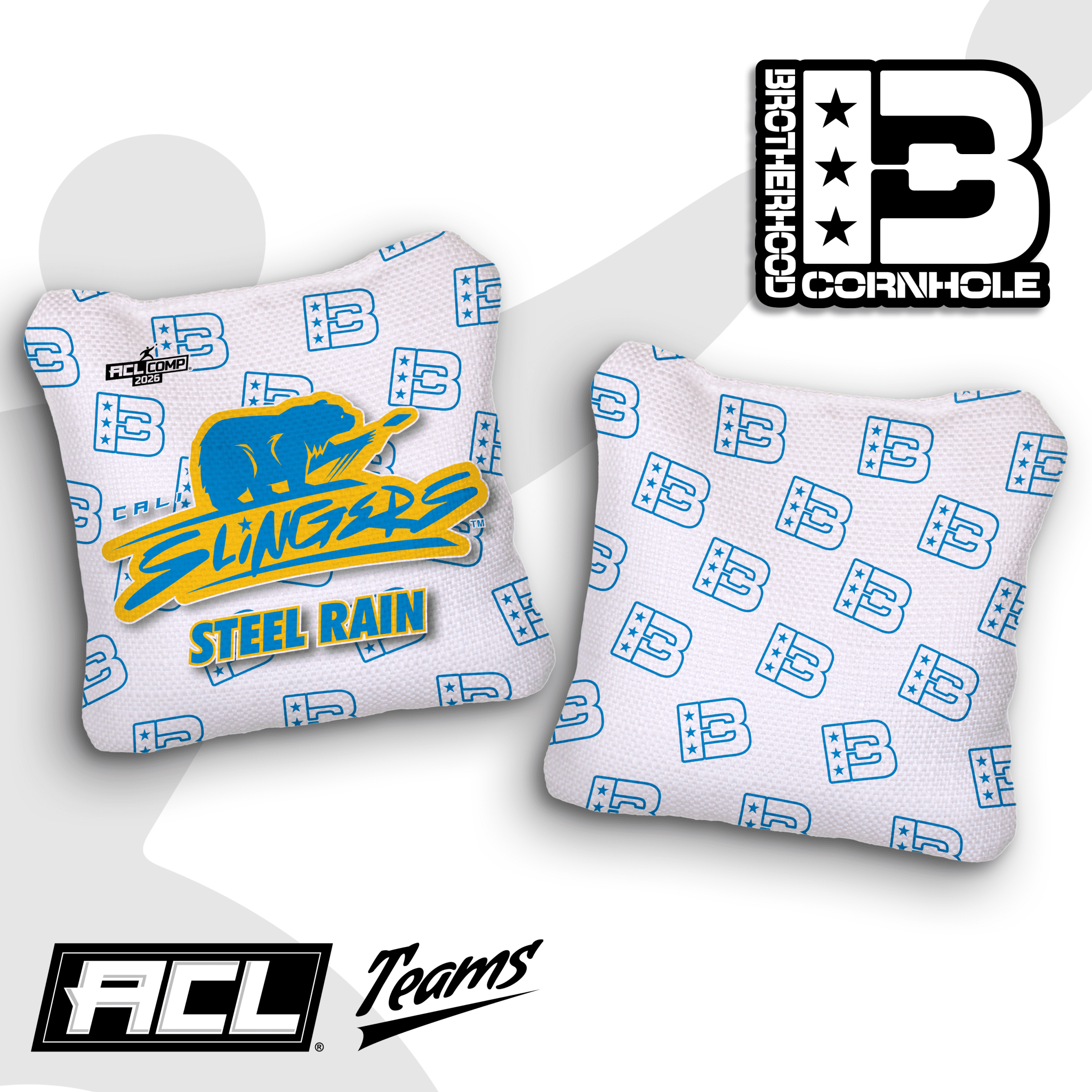 2026 Cali Slingers Pro Team Steel Rain Cornhole Bags – ACL Comp Stamped