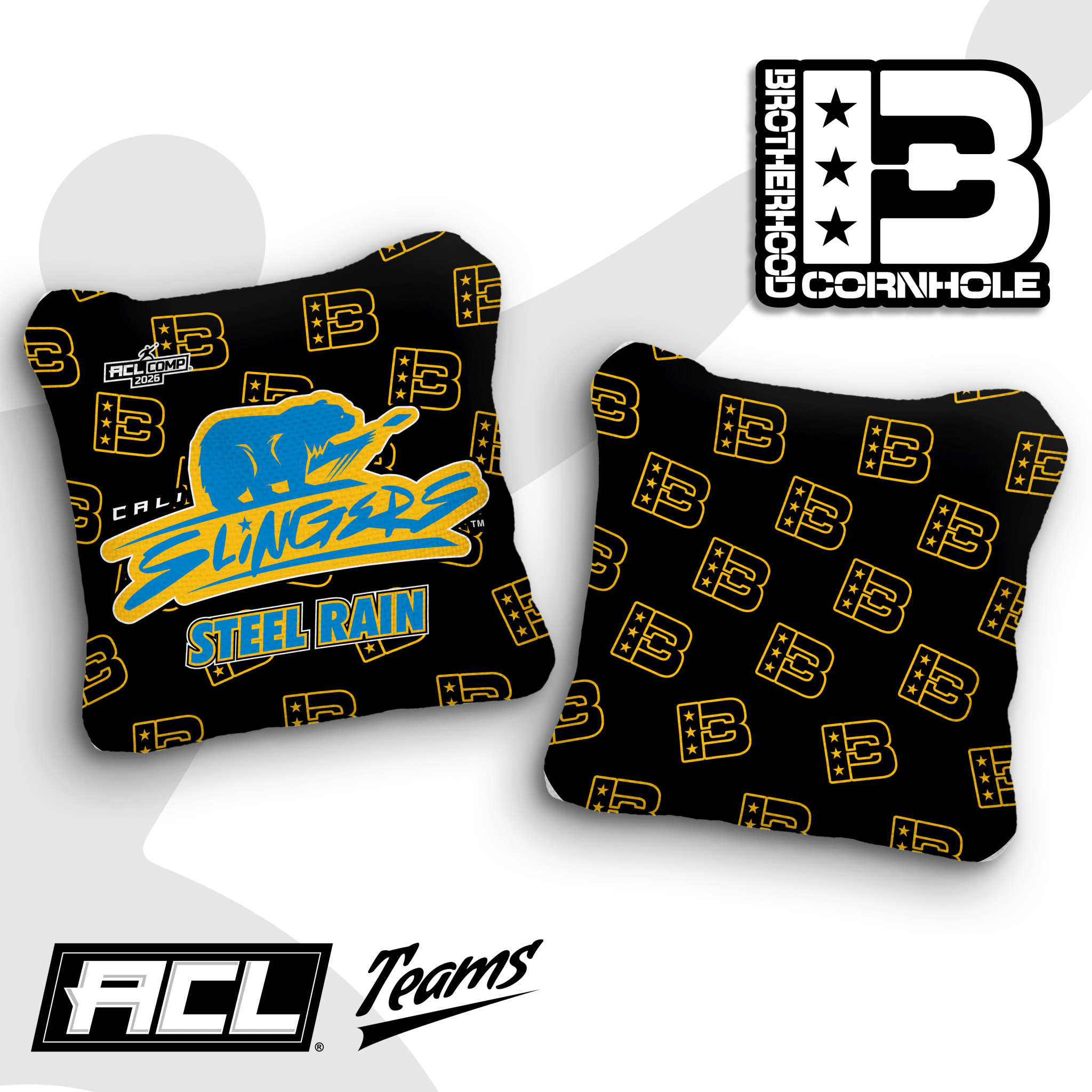 2026 Cali Slingers Pro Team Steel Rain Cornhole Bags – ACL Comp Stamped