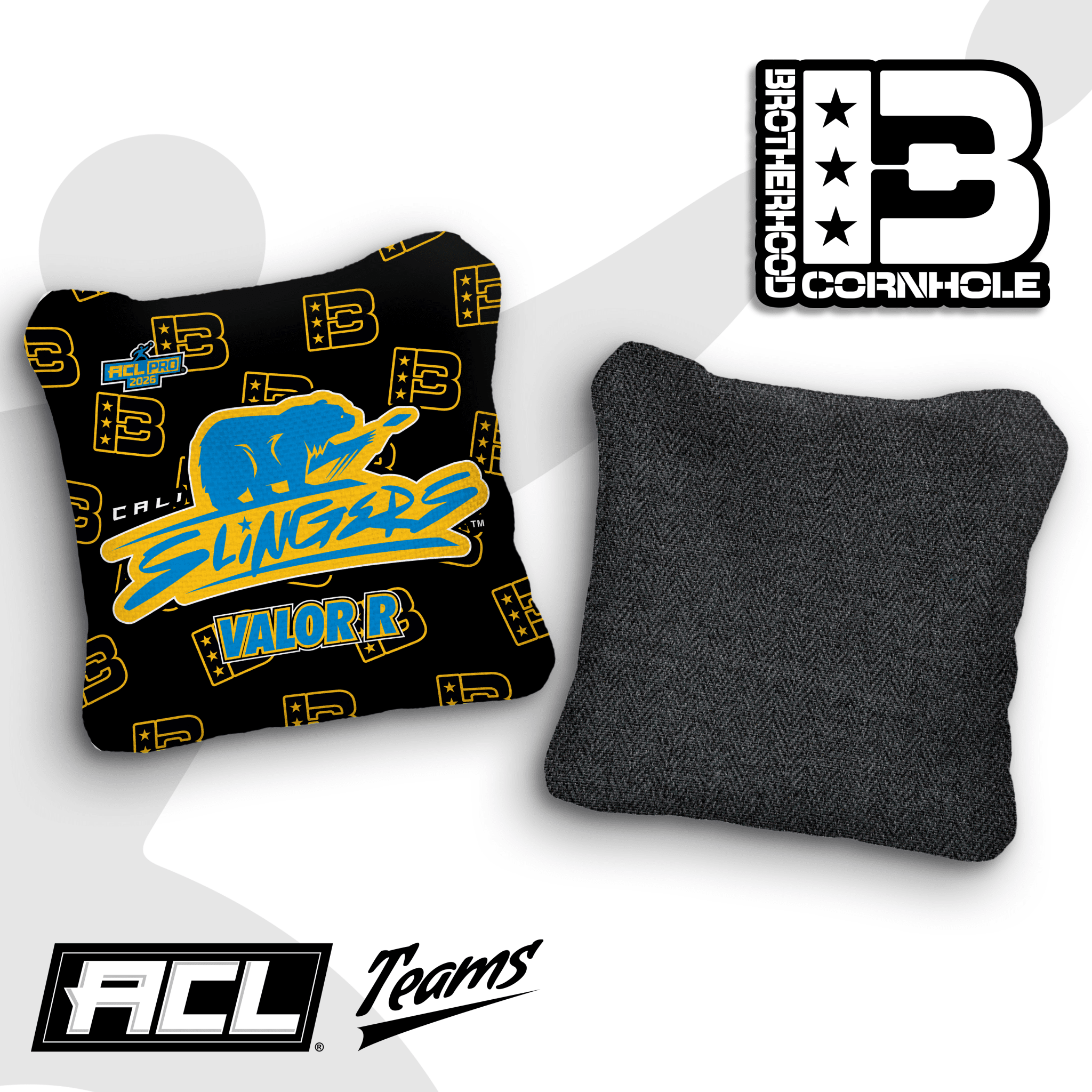 2026 Brotherhood Cornhole Multiple Bag Series "Cali Slingers" - ACL Pro Stamped Cornhole Bags - SET OF 4 BAGS