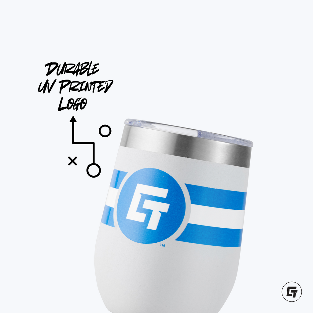 Cali Slingers 12oz Light Grey Stemless Tumbler