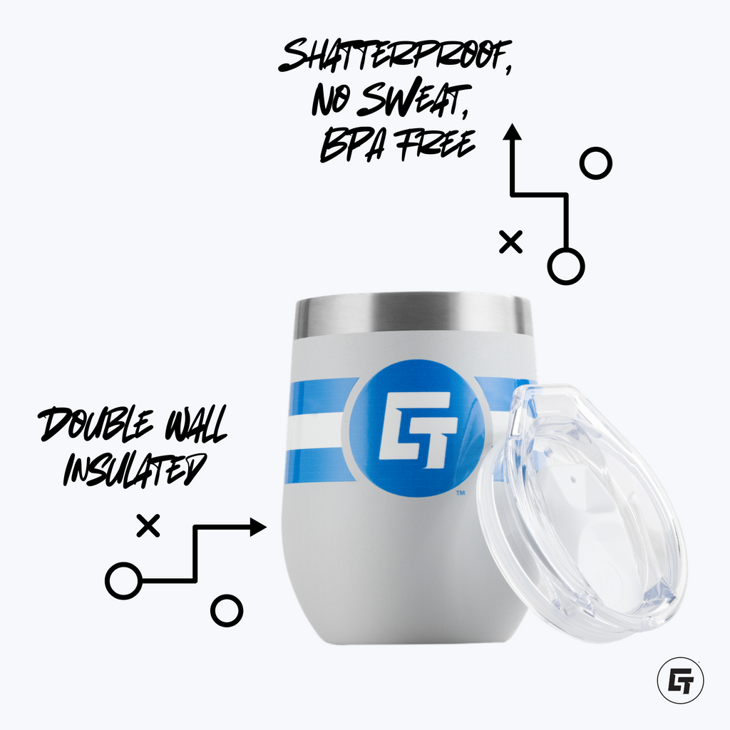 Cali Slingers 12oz Light Grey Stemless Tumbler