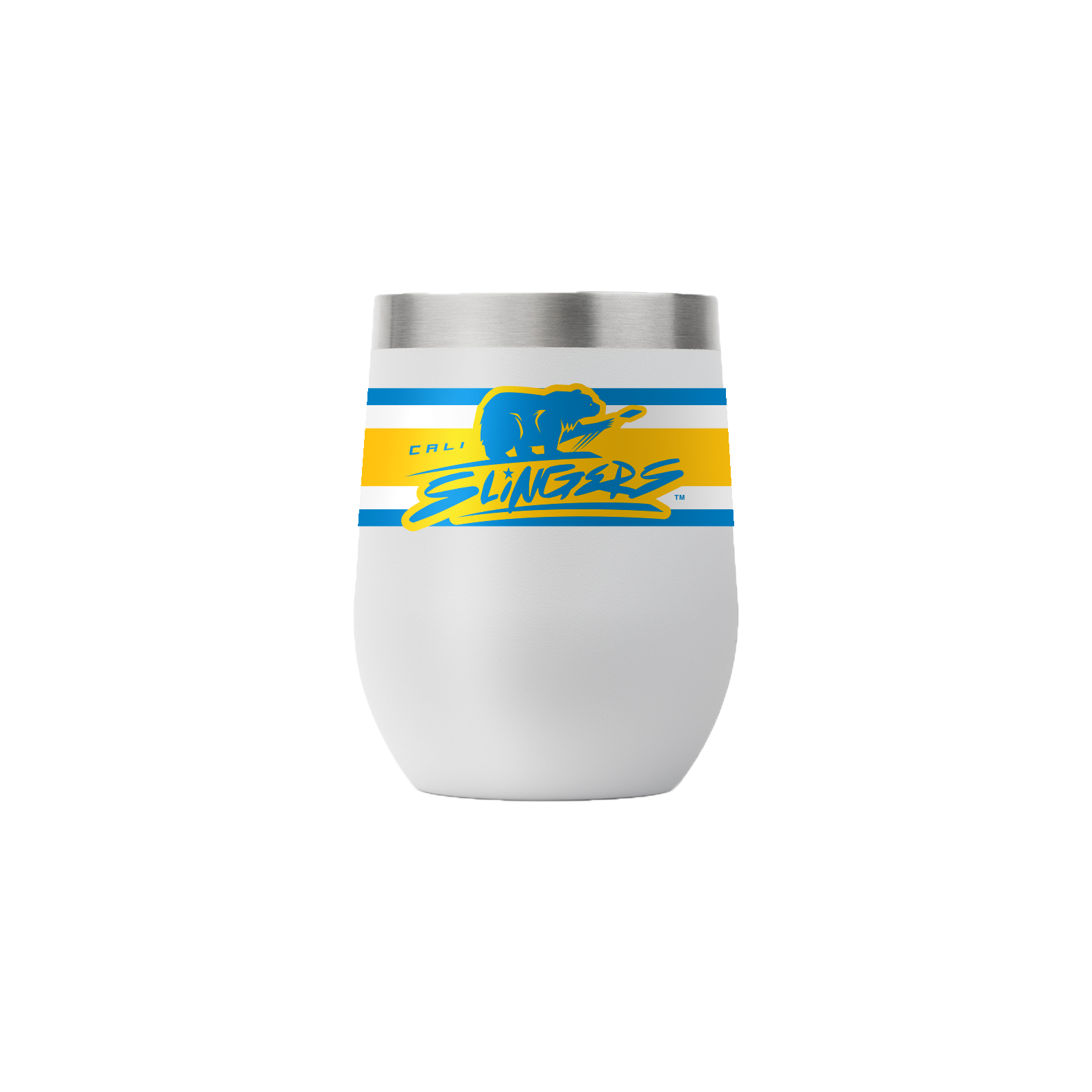 Cali Slingers 12oz Light Grey Stemless Tumbler