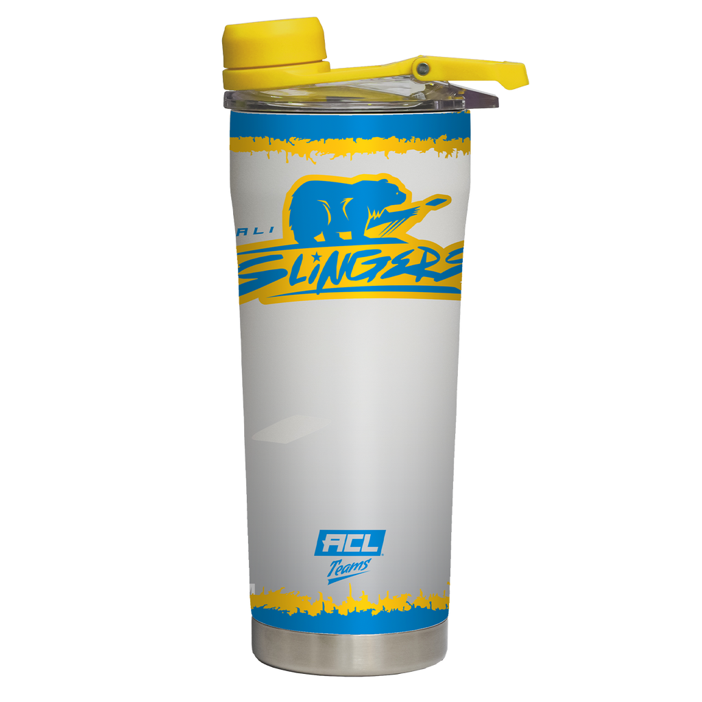 Cali Slingers White Shaker Bottle